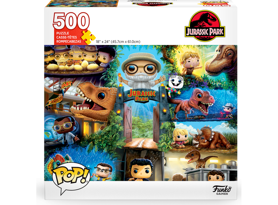 FUNKO GAMES Puzzle POP! Jurský park 500 dílků