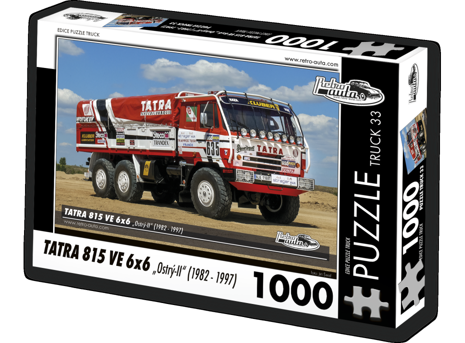 RETRO-AUTA Puzzle TRUCK č.33 Tatra 815 VE 6x6 „Ostrý-II“ (1982 - 1997) 1000 dílků