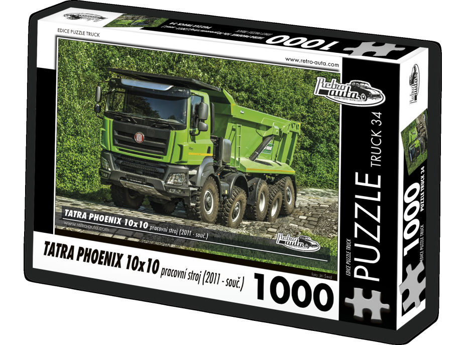 RETRO-AUTA Puzzle TRUCK č.34 Tatra Phoenix 10x10 pracovní stroj (2011 - souč.) 1000 dílků