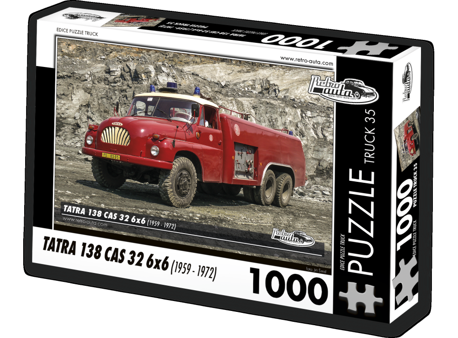 RETRO-AUTA Puzzle TRUCK č.35 Tatra 138 CAS 32 6x6 (1959 - 1972) 1000 dílků