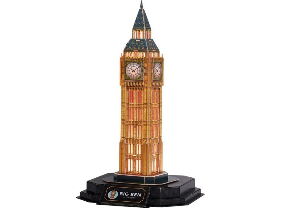 CUBICFUN Svítící 3D puzzle Noční edice: Big Ben 32 dílků