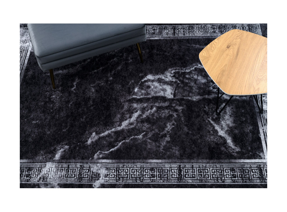 Kusový koberec Miro 51278.810 Marble black / white