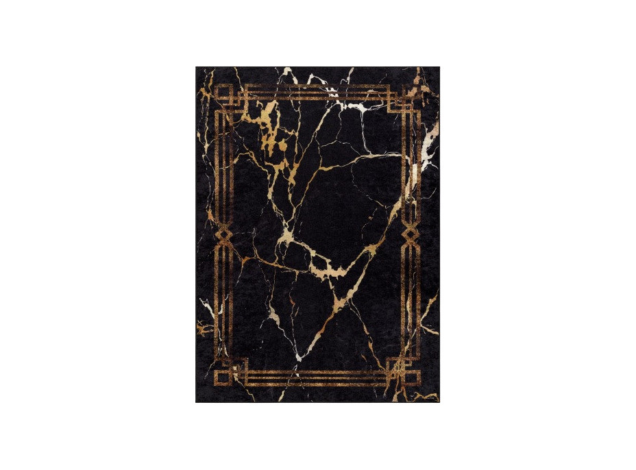 Kusový koberec Miro 51333.801 Marble black / gold