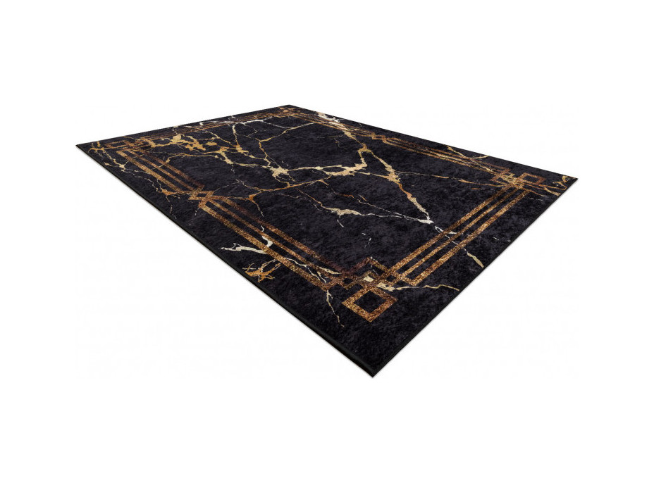 Kusový koberec Miro 51333.801 Marble black / gold