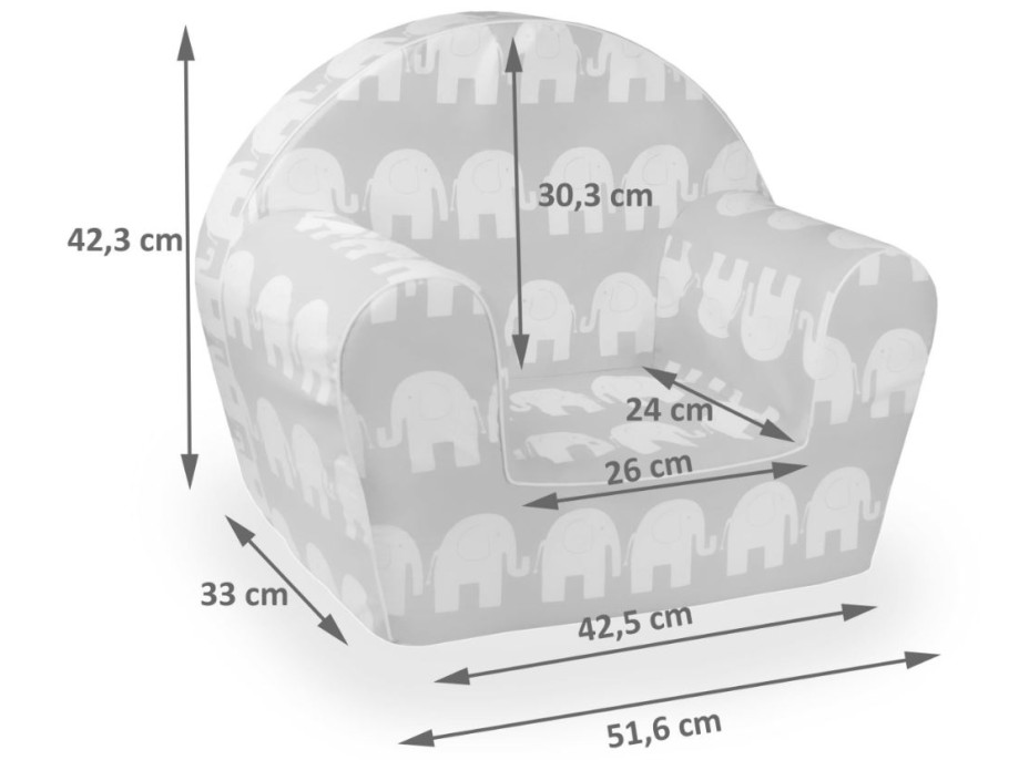 Dětské křesílko MINI - Kočičky - béžové/tmavě modré