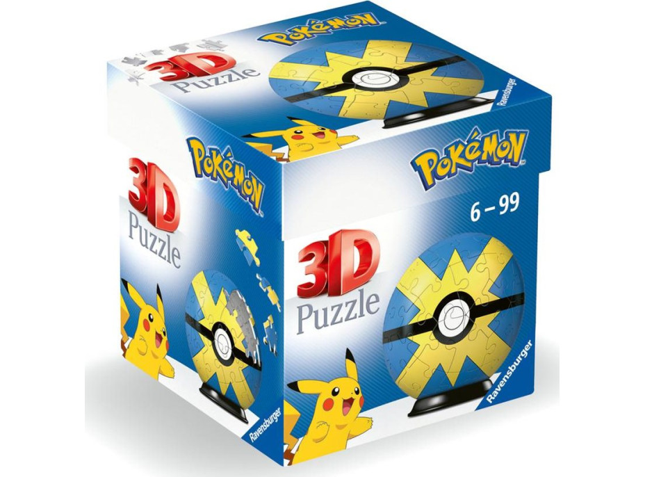 RAVENSBURGER 3D Puzzleball Pokémon: Quick Ball 54 dílků