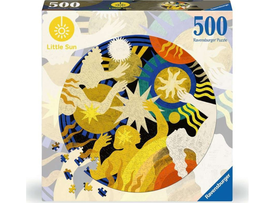 RAVENSBURGER Kulaté puzzle Little Sun: Zapojení se 500 dílků