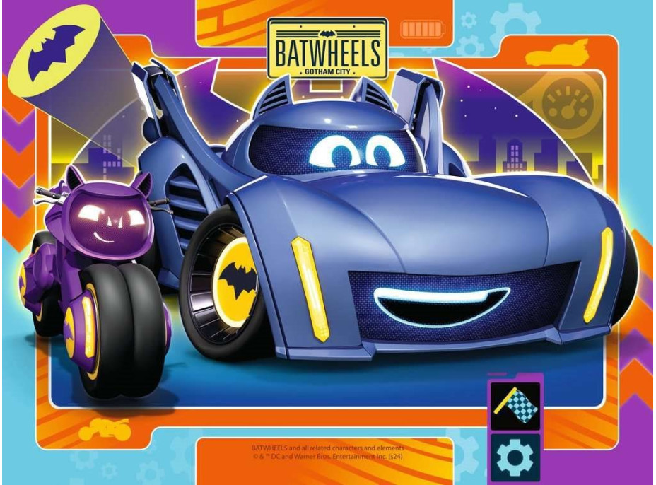 RAVENSBURGER Puzzle Batwheels, 4v1 (12, 16, 20, 24 dílků)