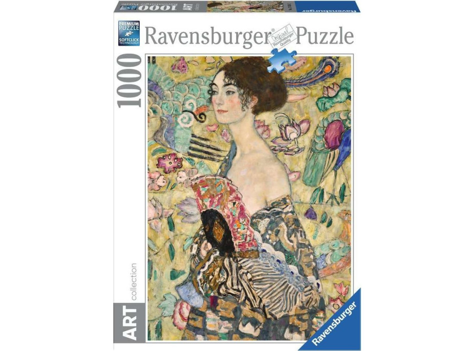 RAVENSBURGER Puzzle Dáma s vějířem 1000 dílků