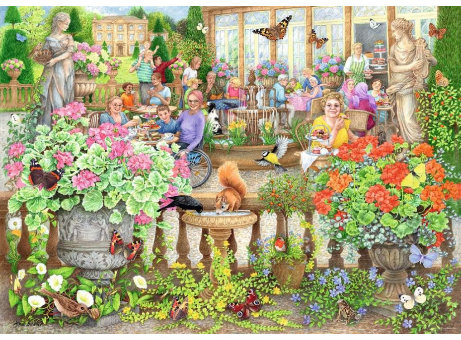 RAVENSBURGER Puzzle Kavárna v oranžerii 1000 dílků