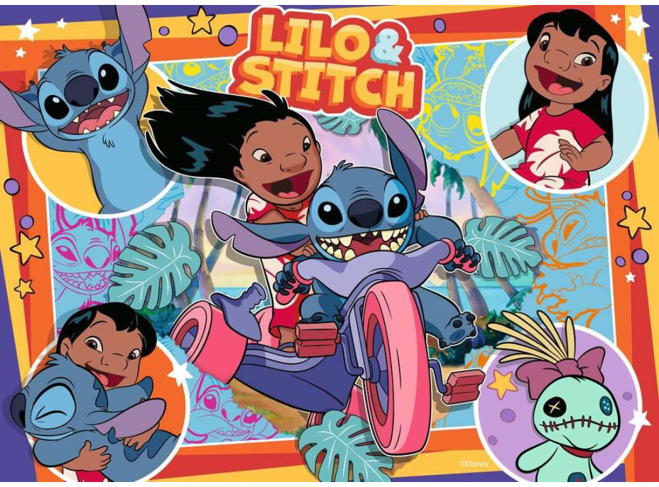 RAVENSBURGER Puzzle Lilo a Stitch 4x100 dílků