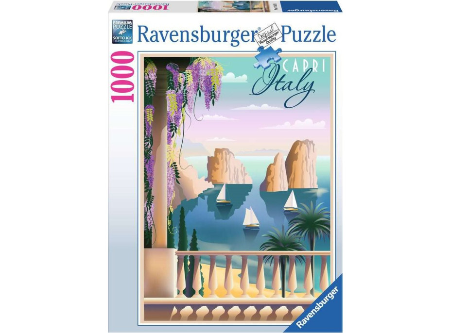 RAVENSBURGER Puzzle Pohlednice z Capri 1000 dílků