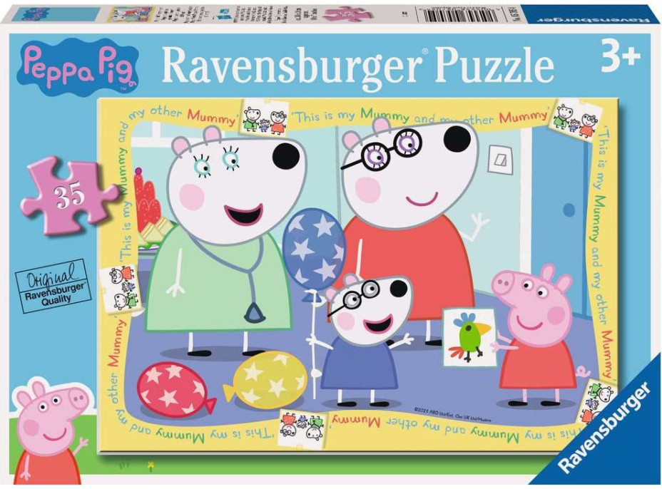 RAVENSBURGER Puzzle Prasátko Peppa 35 dílků