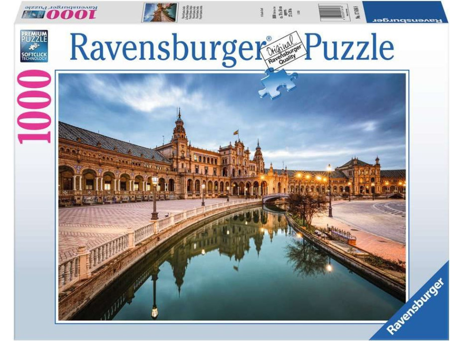 RAVENSBURGER Puzzle Španělské náměstí, Řím 1000 dílků