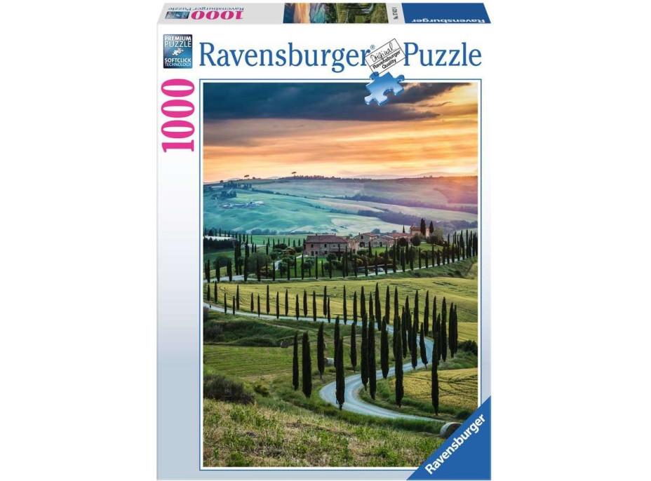 RAVENSBURGER Puzzle Val d'Orcia, Toskánsko 1000 dílků