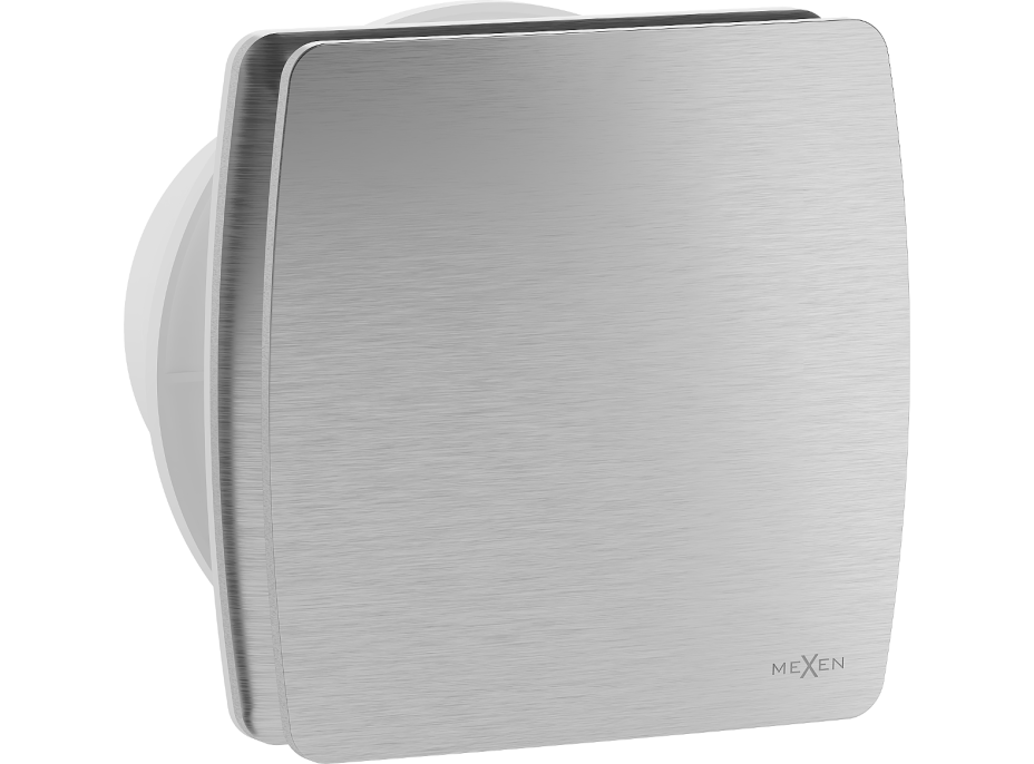 Koupelnový ventilátor MEXEN AXS 100 se zpětnou klapkou - stříbrný, W9601-100-11