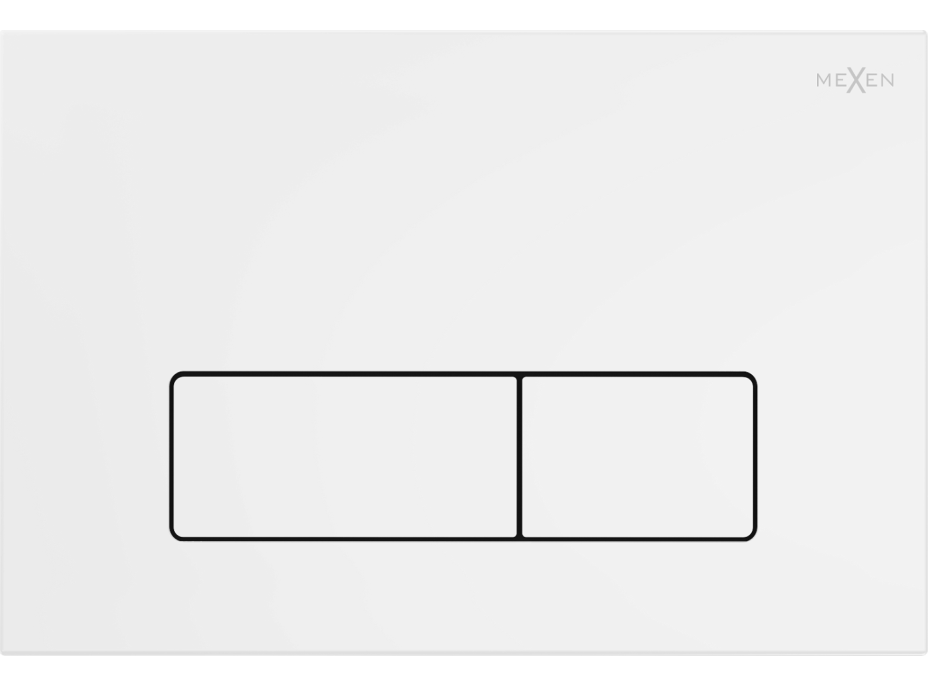 Ovládací tlačítko splachovadla SLIM - bílé matné - dvojčinné - plastové - typ 13, 601320