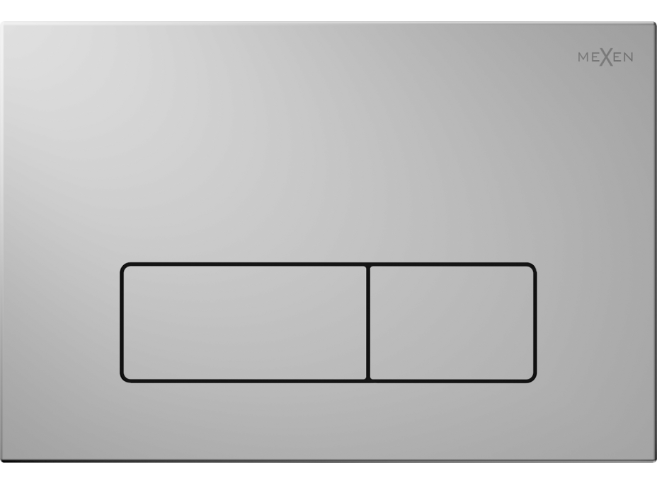 Ovládací tlačítko splachovadla SLIM - chromové matné - dvojčinné - plastové - typ 13, 601302