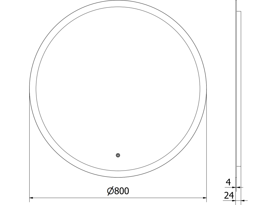 Kulaté zrcadlo MEXEN ORO 80 cm - s LED podsvícením a vyhříváním, 9824-080-080-611-00
