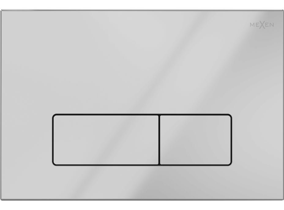 Ovládací tlačítko splachovadla SLIM - chromové - dvojčinné - plastové - typ 13, 601301