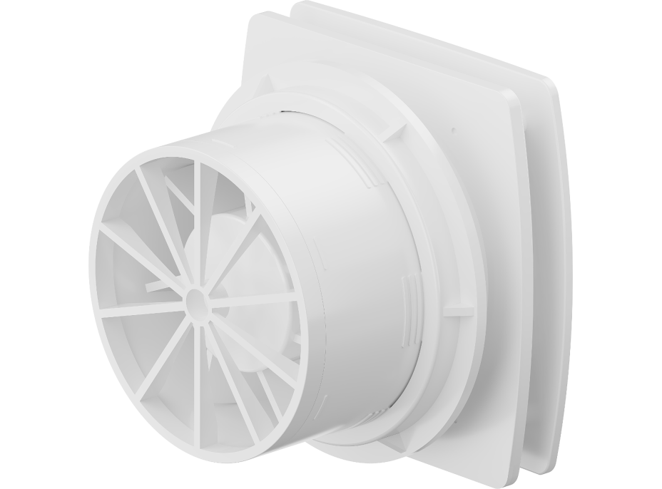 Koupelnový ventilátor MEXEN AXS 150 se zpětnou klapkou - bílý, W9601-150-00