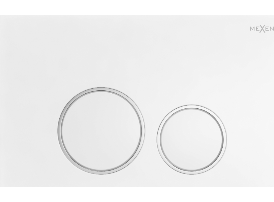 Ovládací tlačítko splachovadla - bílé matné - dvojčinné - plastové - typ D, 600520
