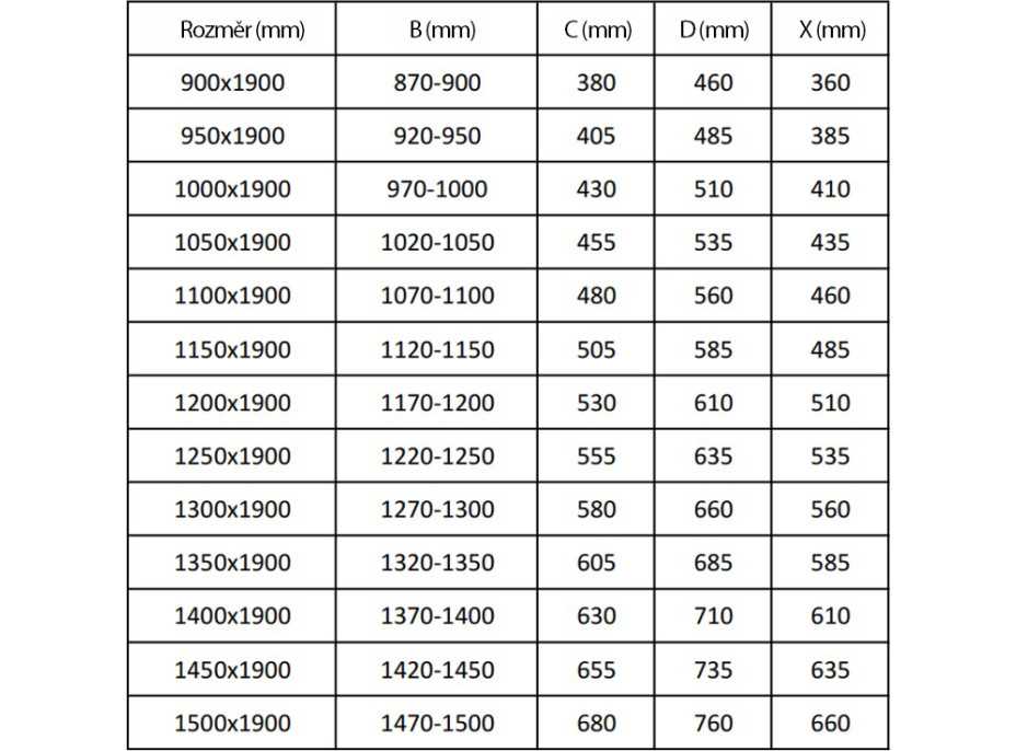 Sprchové dveře MEXEN APIA GOLD 105 cm - zlaté, 845-105-000-50-00