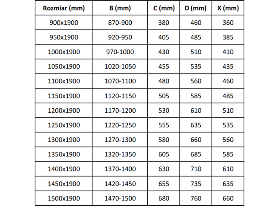 Sprchové dveře MEXEN APIA GOLD 110 cm - zlaté, 845-110-000-50-00