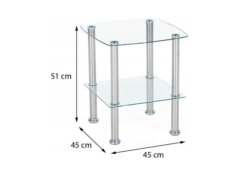 Konferenční stolek CANARIA - sklo/ocel