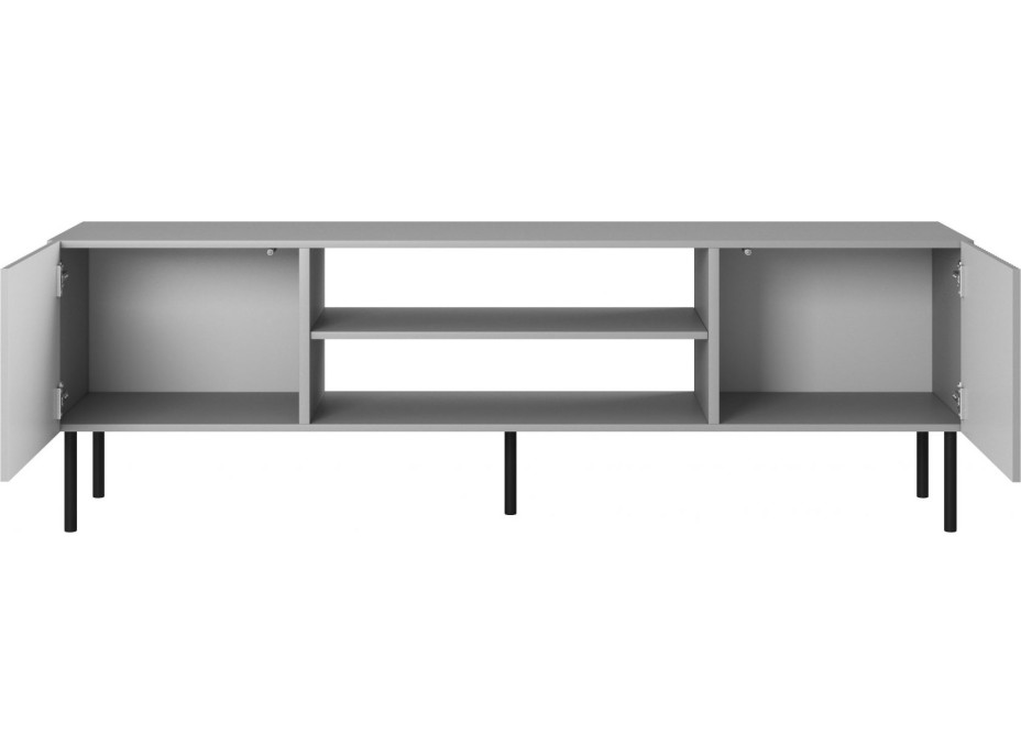 Televizní stolek ASENSIO 180 cm - světle šedý/černý