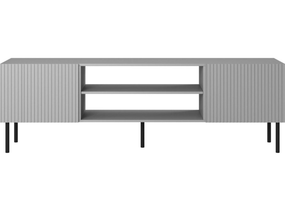 Televizní stolek ASENSIO 180 cm - světle šedý/černý