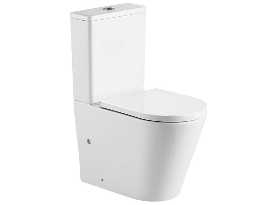 WC kombi Smart Flush RIMLESS - vario odpad - kapotované - 605x380x825 mm vč. sedátka