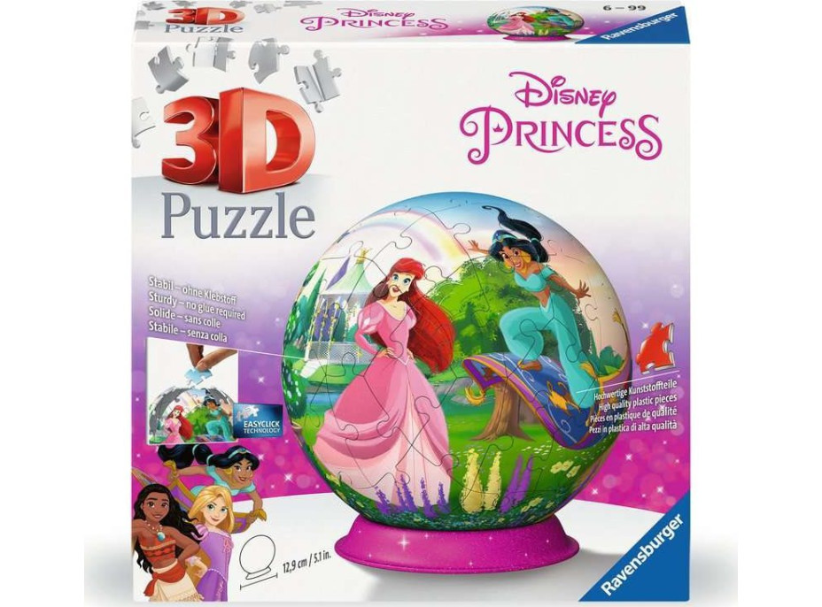 RAVENSBURGER 3D Puzzleball Disney princezny 73 dílků