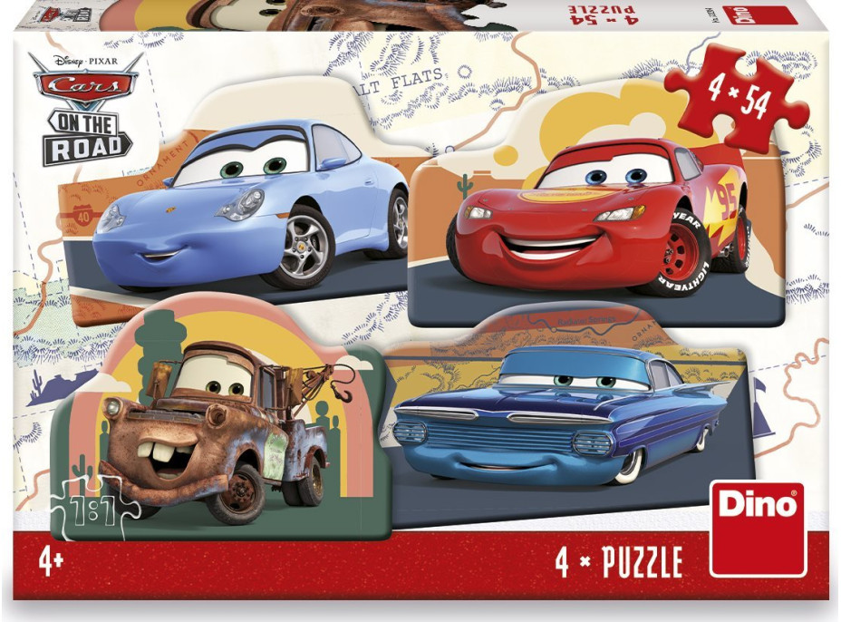 DINO Puzzle Cars: Na cestě 4x54 dílků