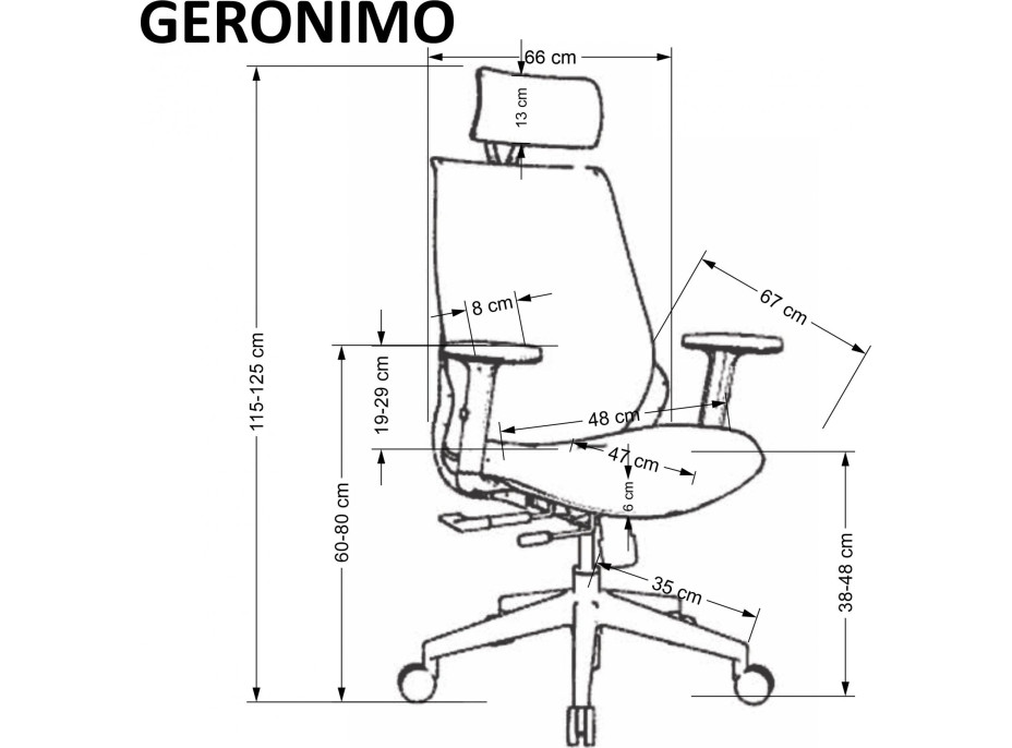 Kancelářská židle GERONIMO - černá