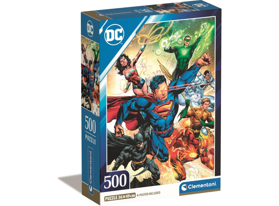 CLEMENTONI Puzzle DC Comics: Liga Spravedlnosti 500 dílků