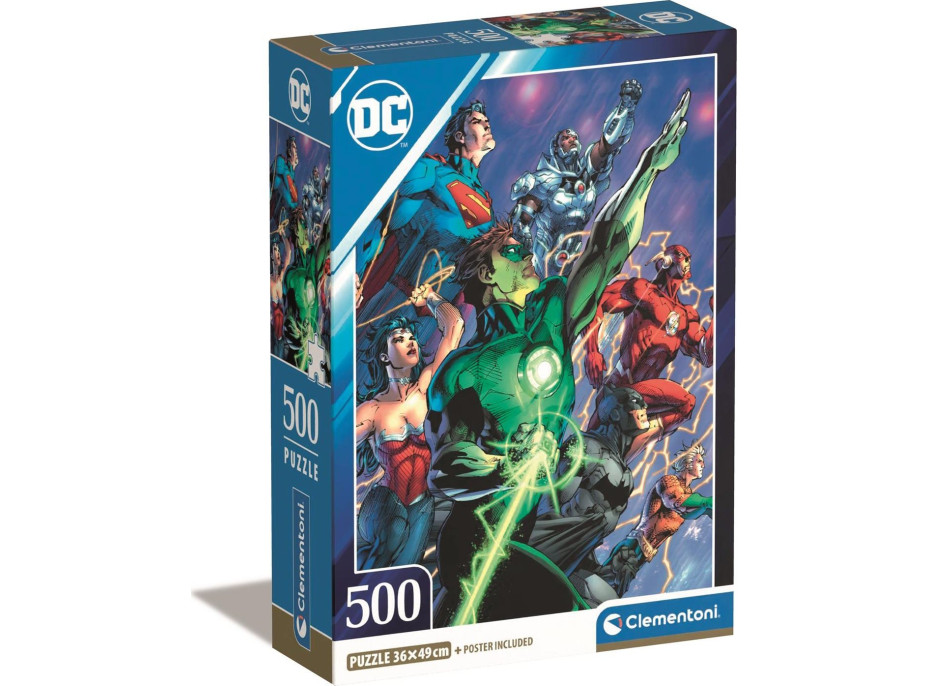 CLEMENTONI Puzzle DC Comics: Liga Spravedlnosti 500 dílků