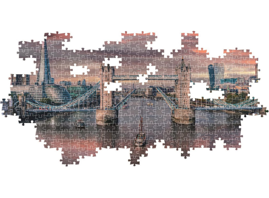 CLEMENTONI Panoramatické puzzle Přes řeku Temži 1000 dílků