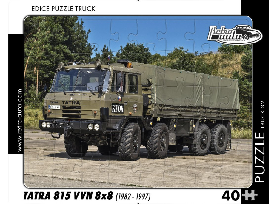 RETRO-AUTA Puzzle TRUCK č.32 Tatra 815 VVN 8x8 (1982 - 1997) 40 dílků