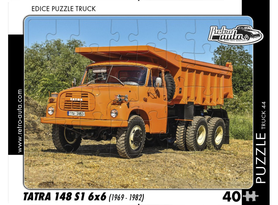 RETRO-AUTA Puzzle TRUCK č.44 Tatra 148 S1 6x6 (1969 - 1982) 40 dílků