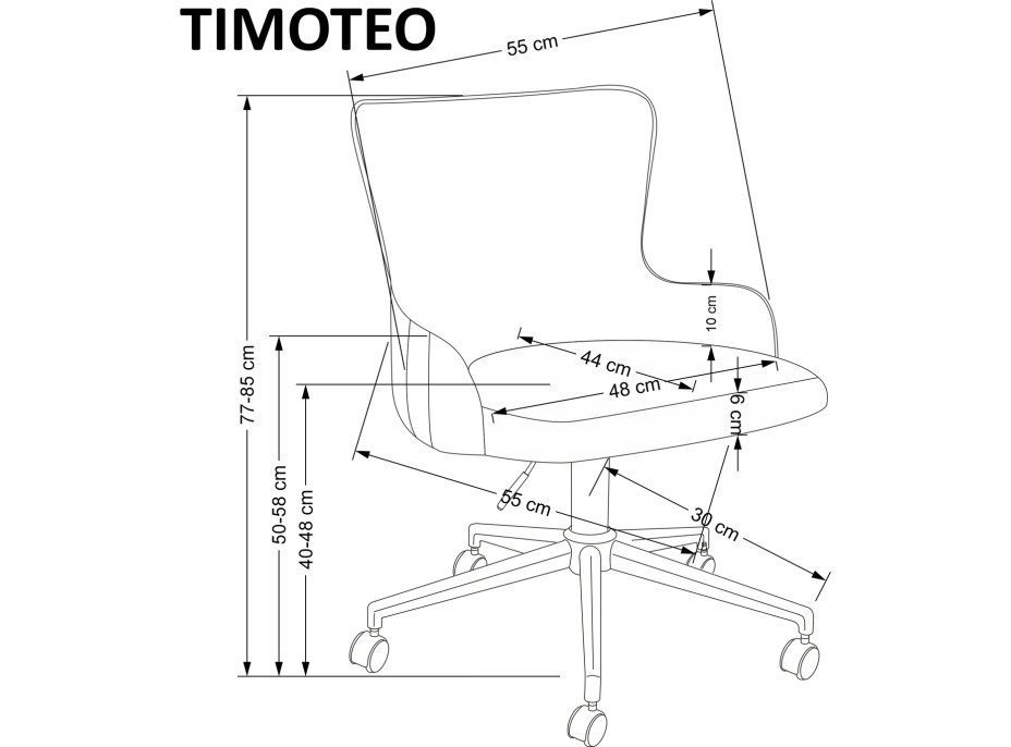 Kancelářská židle TIMOTEO - šedá