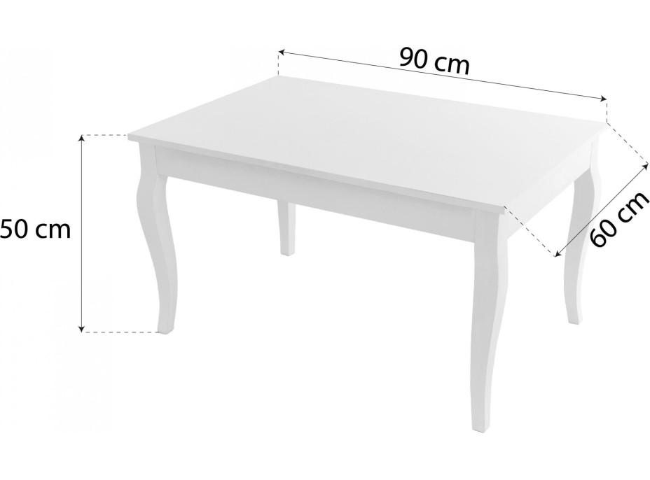 Konferenční stolek ELIZABETH - bílý