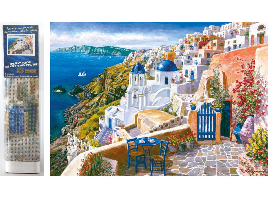 Norimpex Diamantové malování Santorini 30x40 cm