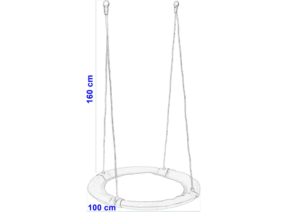 Zahradní houpačka hnízdo ROMAN 100 cm - multicolor