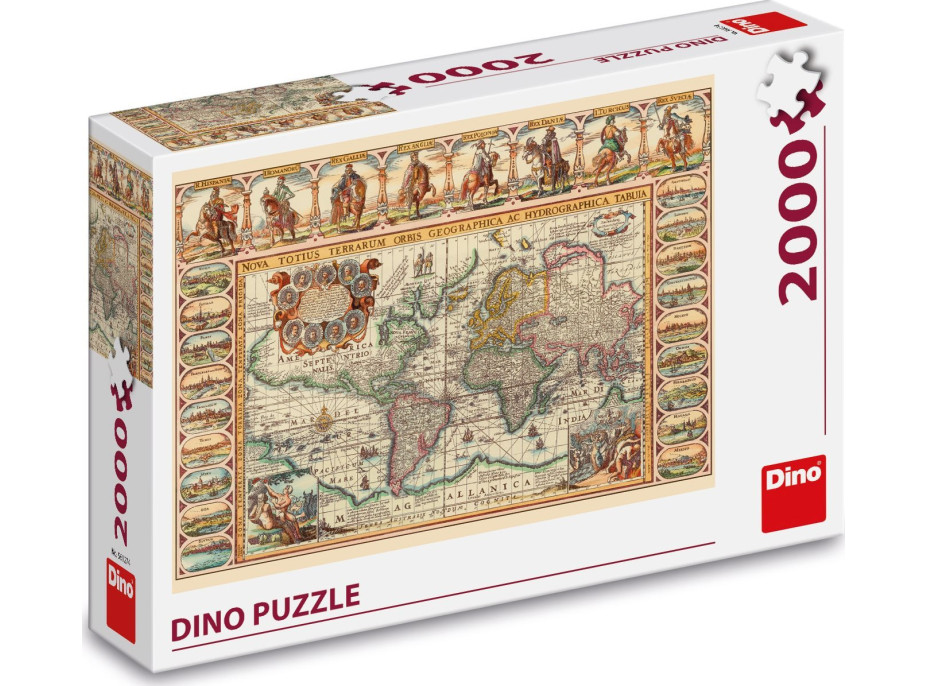 DINO Puzzle Historická mapa světa 2000 dílků