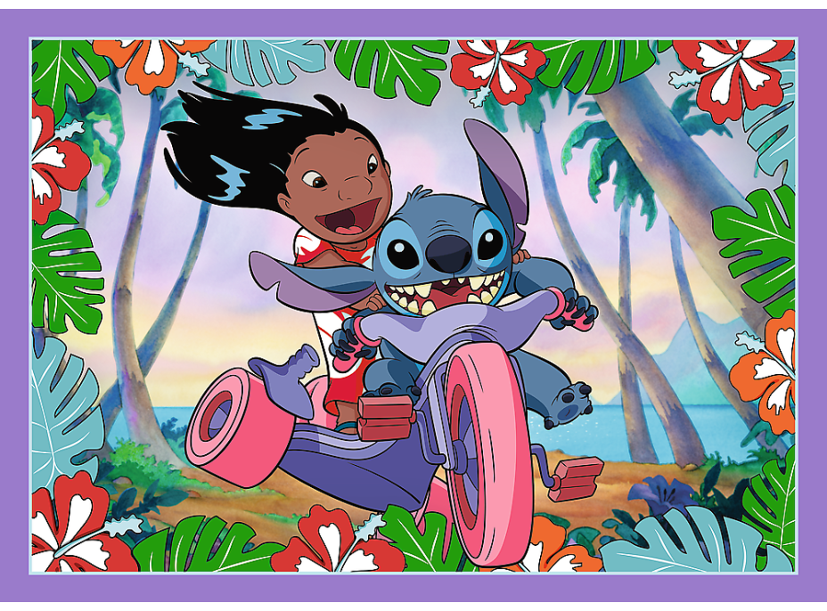 TREFL Puzzle Lilo&Stitch: Bláznivý den 4v1 (35,48,54,70 dílků)