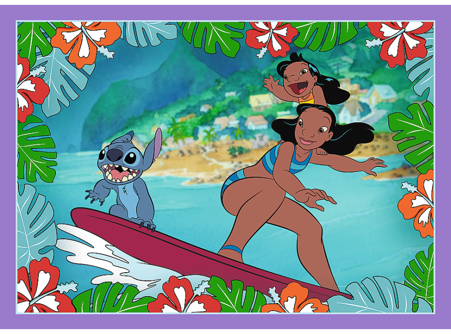 TREFL Puzzle Lilo&Stitch: Bláznivý den 4v1 (35,48,54,70 dílků)