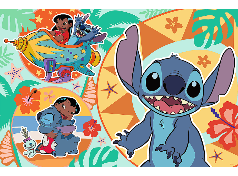 TREFL Puzzle Lilo&Stitch: Šťastný den MAXI 24 dílků