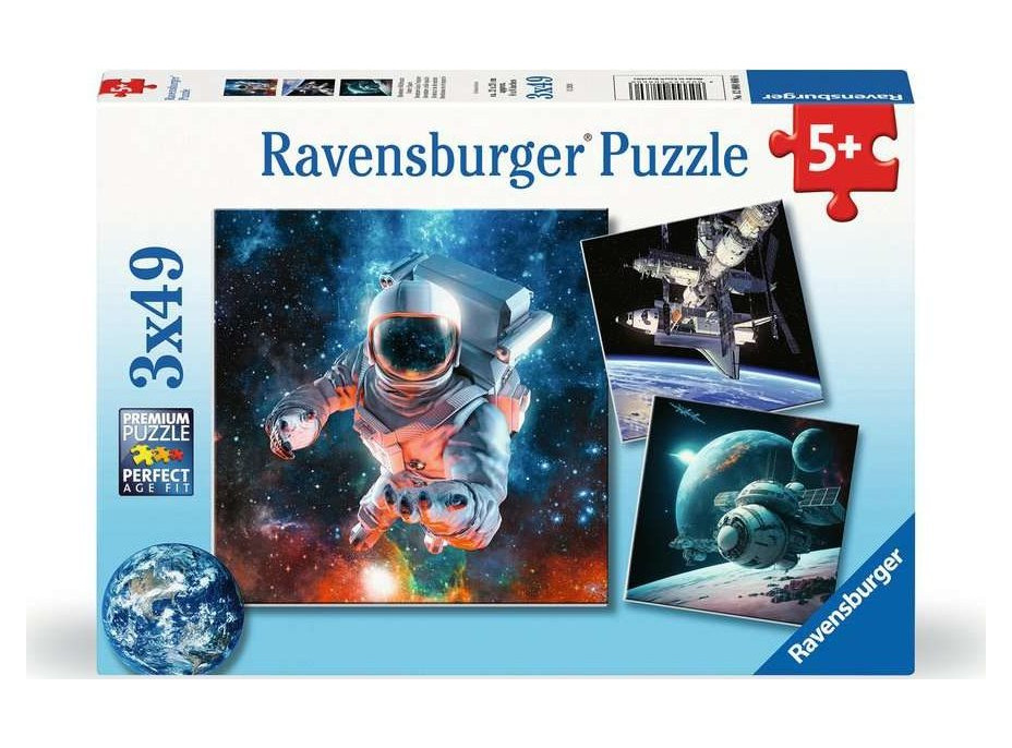 RAVENSBURGER Puzzle Prozkoumávání vesmíru 3x49 dílků