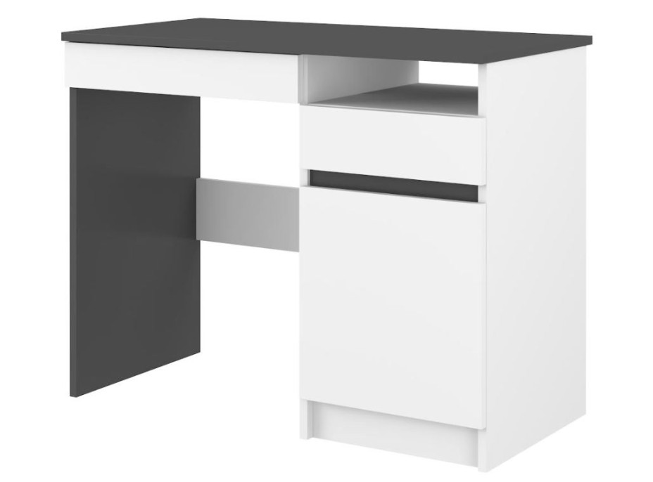 Dětský psací stůl N40 - BEZ MOTIVU - bílý/tmavě šedý